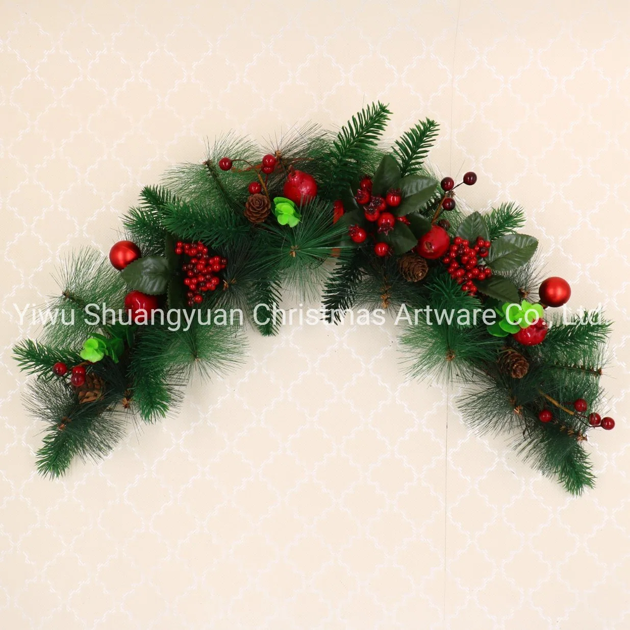 Christmas Wreath Garland Door Hanger Decorations for Home Outdoor 2021 New Year Xmas Decorating Supplies