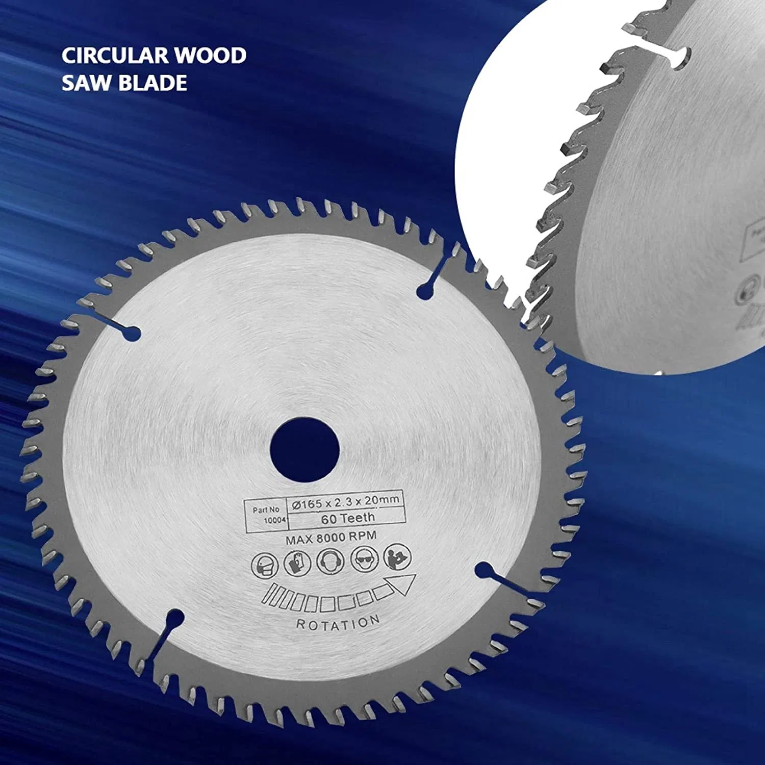 Tct Blade Hard Alloy Circular Saws 80t Multi Functions Rotation Cutting Tools 6600rpm 4"-10" Sandblasted Yg6 Tipped