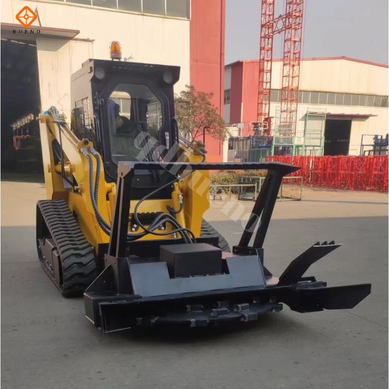 Bueno New Skid Loader 500kg 700kg 850kg Mini Skid Steer Loader with Lawn Paver, Manhole Cover Milling Machine, Plate Compactor, Floor Hammer, Hydraulic Shear