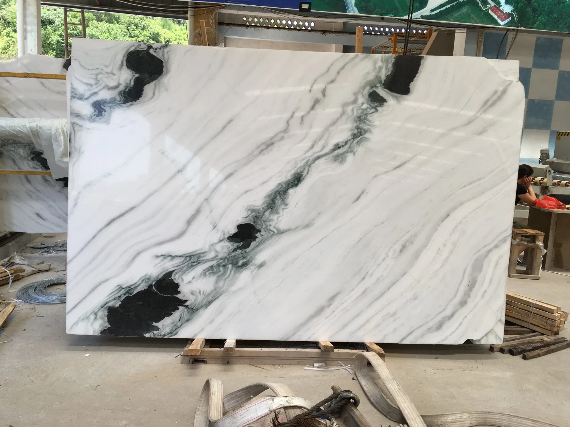 Panda White Marble Slab for Wall/Floor