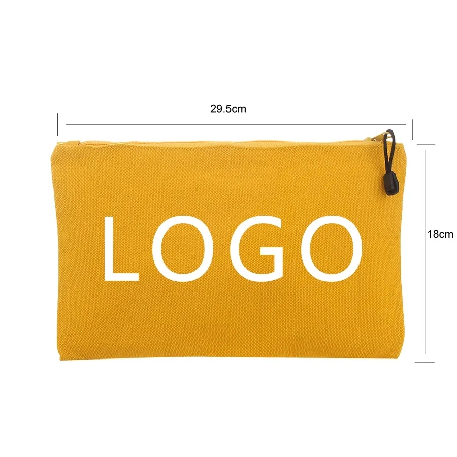 Eco Friendly Custom Printed Logo Blank Make up Organic Cotton Plain Travel New Cosmetic Makeup Bag