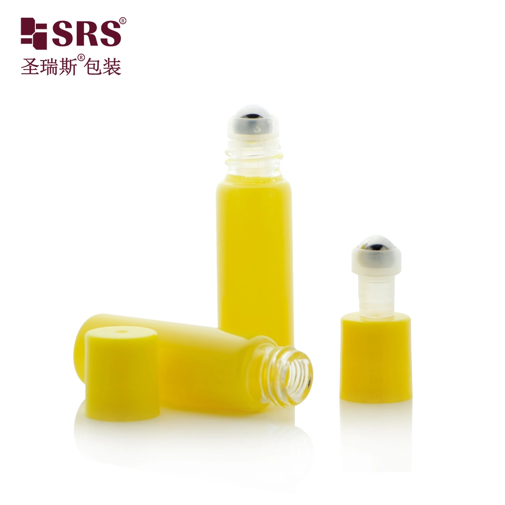 5ml Yellow White Perfume Roll-on Glass Bottles Skin Care Essence Oil Roll On Bottles