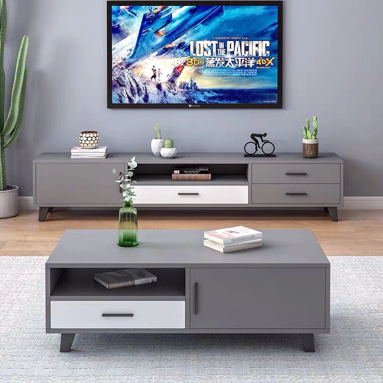 Storage Modern Wooden Home Living Room Bedroom Furniture Melamine MDF Wall Mount Unit TV Cabinet TV Stand (UL-22NF0068)