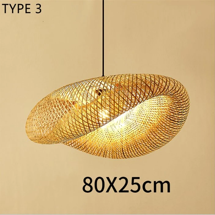 Bamboo Japanese Creative Chandelier Indoor Restaurant Living Room Lobby Lamps