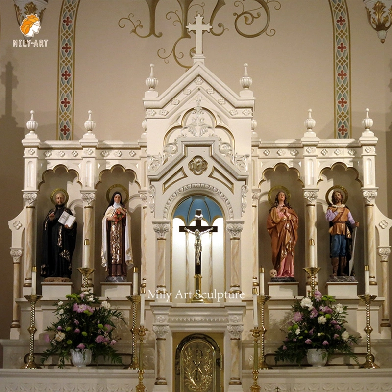 Klassische Naturstein Statue Master Hand Gemacht Hochhaus Kirche Marmoraltar Tisch