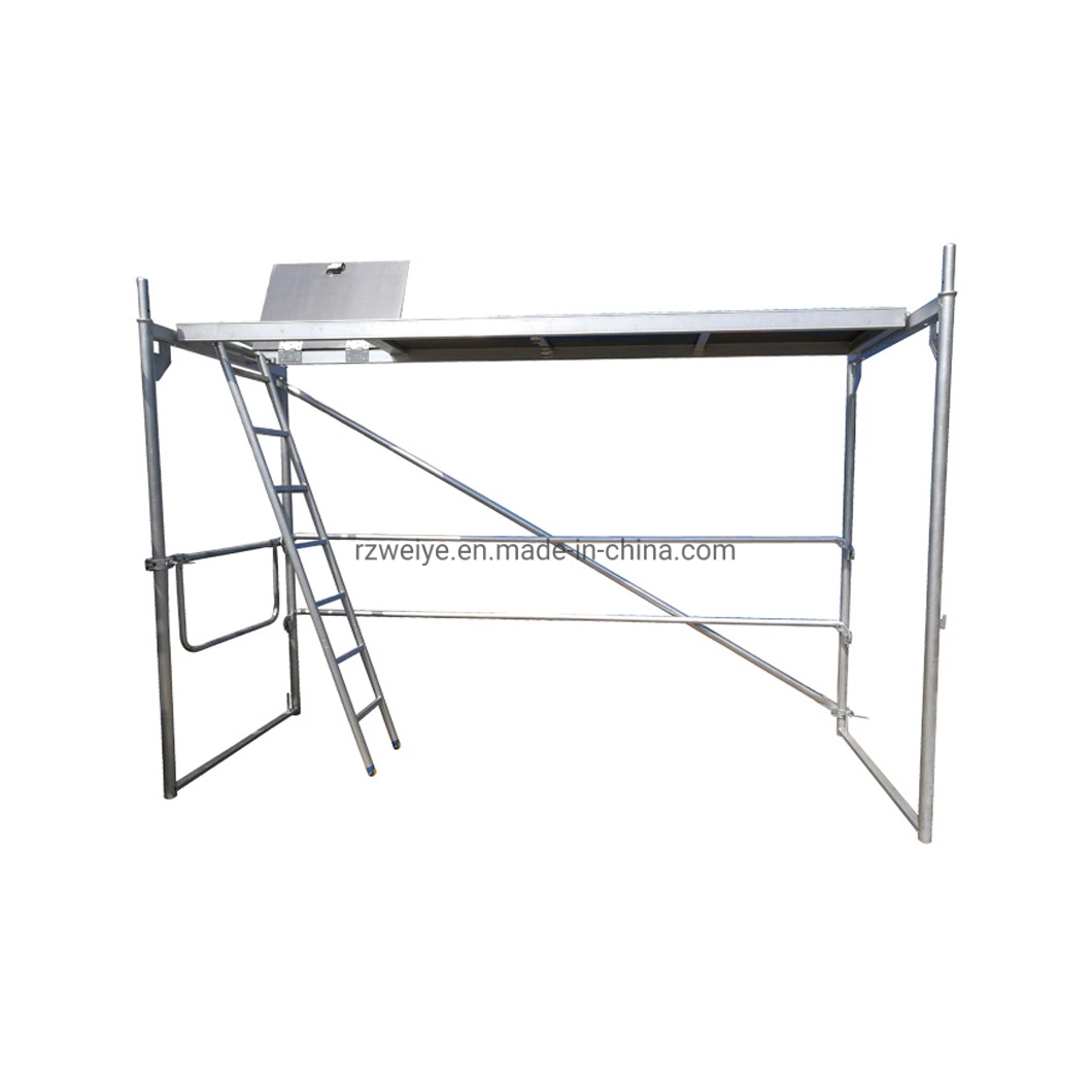 European Standard German Type Layher Facade Scaffolding Frame for Masonry Building Construction