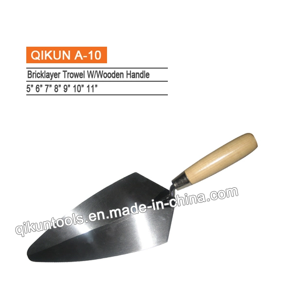 a-09 Construction Decoration Paint Hardware Hand Tools Wooden Handle Bricklaying Trowel