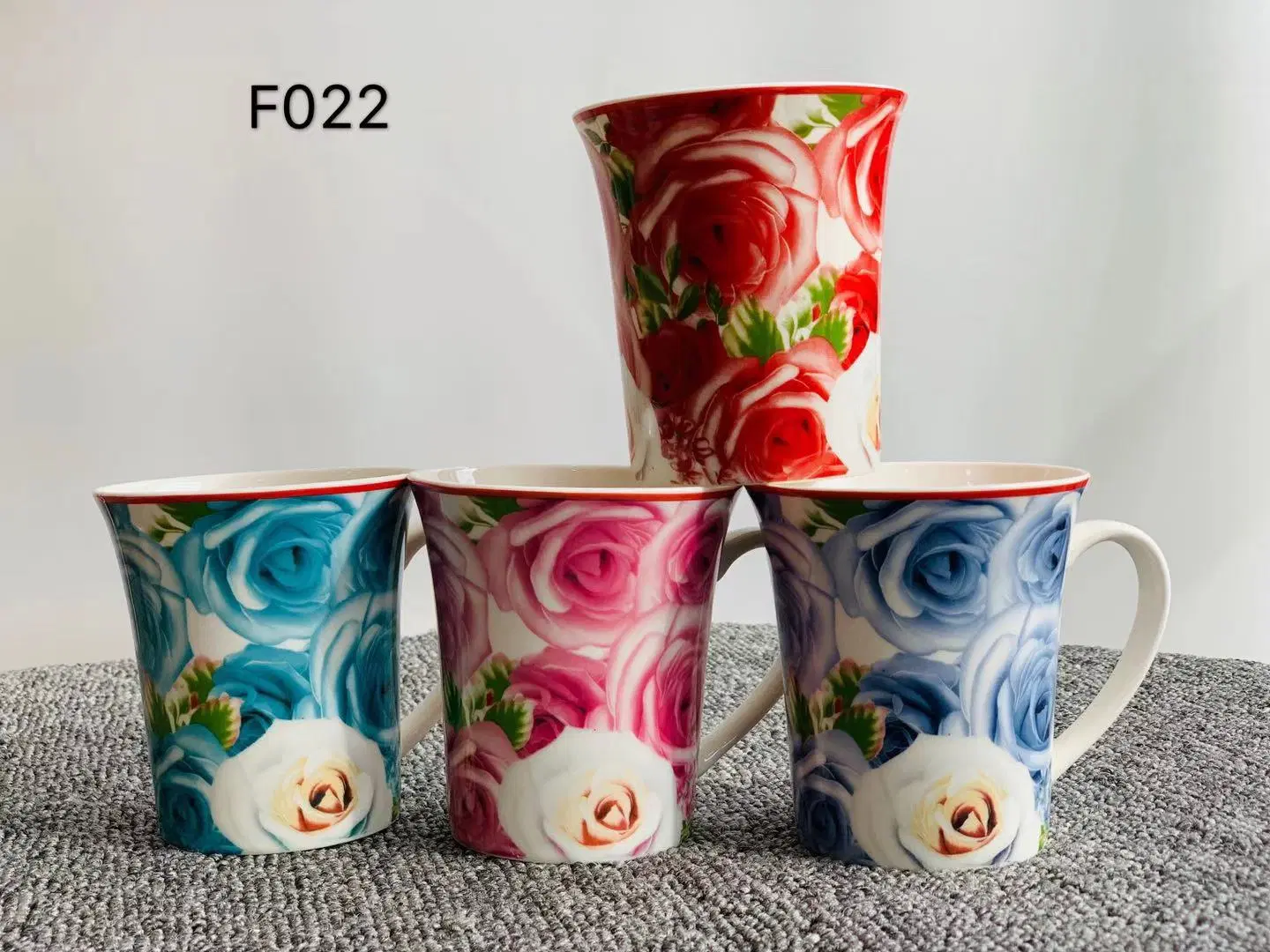 Promoción de la marca personalizada de logotipo personalizado de porcelana taza impresa