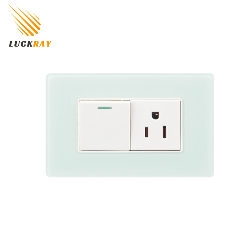 Multicolor Acrylic American Receptacle Electrical Wall Switch and Socket