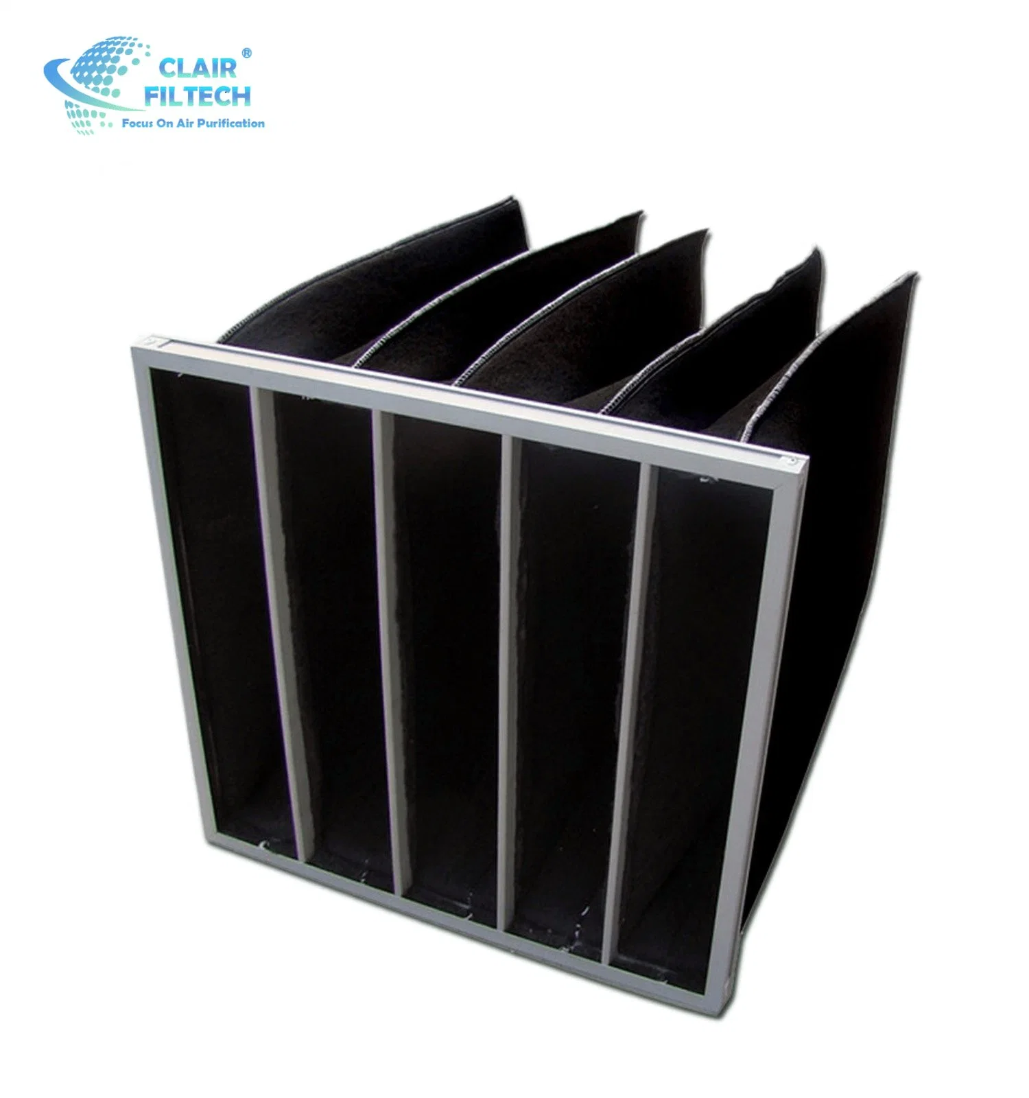 Aluminum Frame Activated Carbon Air Bag Filter for Greenhouse HVAC Activated Carbon Pocket Air Filters