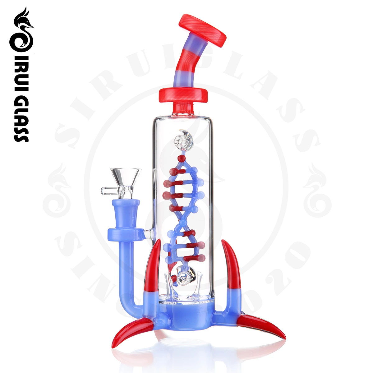 Sirui Transparent Classic Creative Glass Pipe DNA Shape Water Pipe