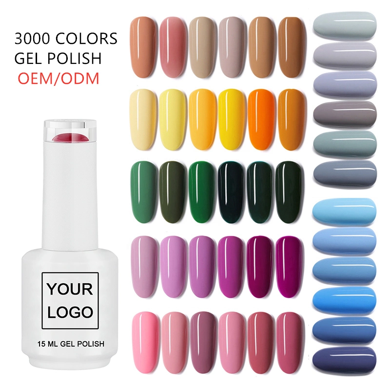 Private Label Gel libre Hema conjunto polaco 308 Colores Productos cosméticos de Salón de Uñas Esmalte de uñas de gel UV