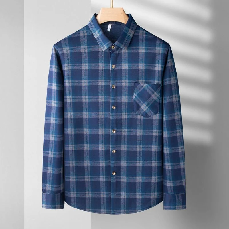 2023 Wholesale/Supplier Plaid Cotton Shirt with High quality/High cost performance Customsized Logo for Men