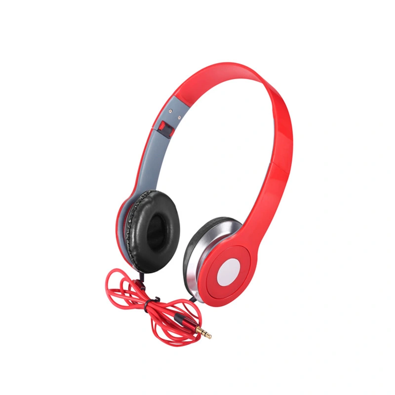 Cheapest Promotional Wired Foldable Headset Headphones for Mobile Phone/Computer