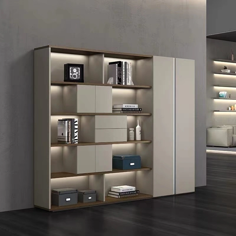 Modern Luxury Office Furniture Boss Office with Wardrobe Bookcase