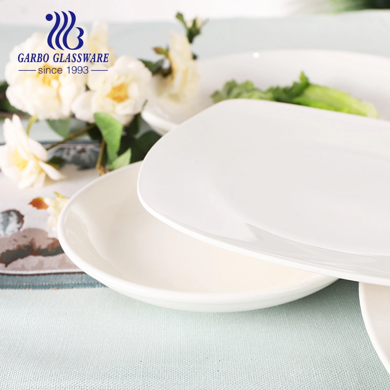 Dinner Set Porcelain Dinnerware Serving Dinner Dish Simple Style Ceramic Flat Plate