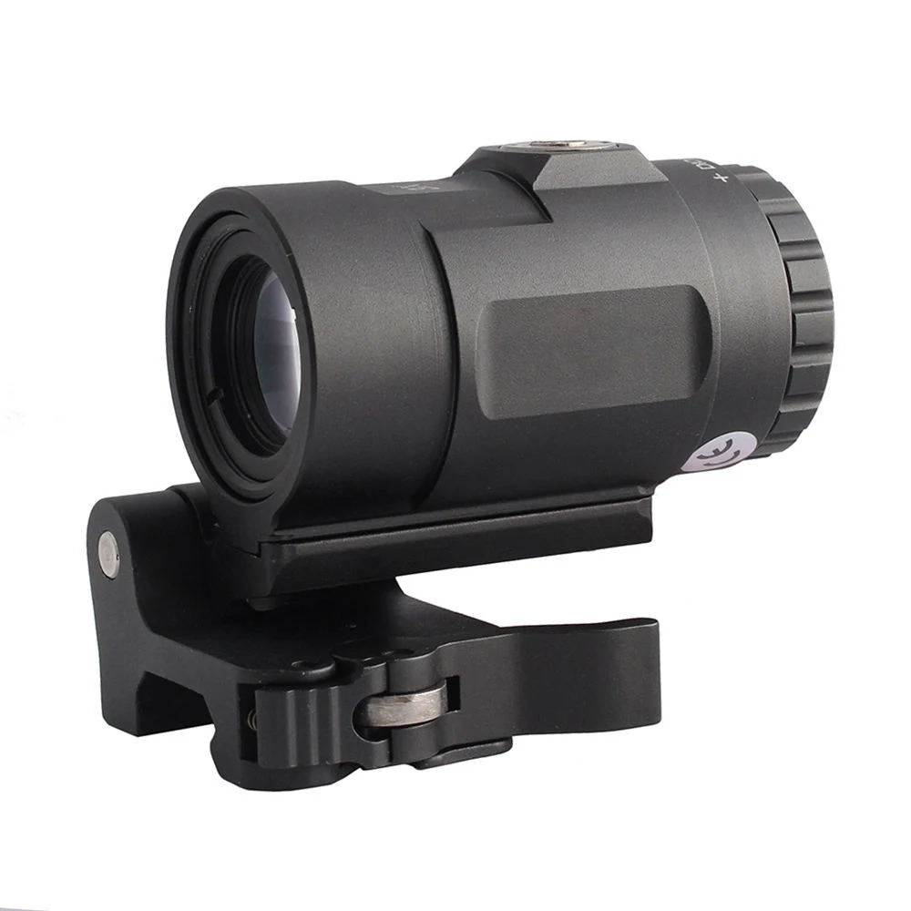 Spina Optics Tactical 3X Magnifier Scope with Switch to Side Mount for Hunting Red DOT Sight