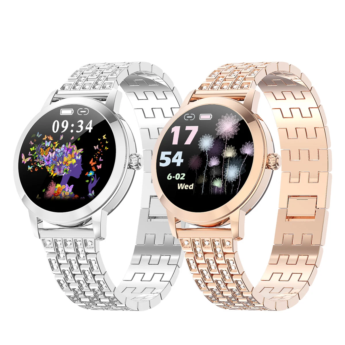 Venta caliente Mujer Diamante Smartwatch Lw10 Mujer Smartwatch IP68 inteligente Relojes Pk kW10