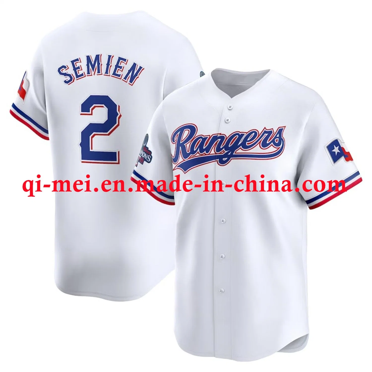 2023 World Series Ws Champions Limited Texas 5 Corey Seager 2 Marcus Semien 53 Adolis Garcia 31 Scherzer 48 Degrom 6 Jung Home Baseball Jerseys