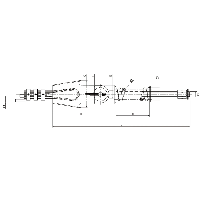 Elevator Safety Parts Rope Head Combination Flexible Rope Fastener