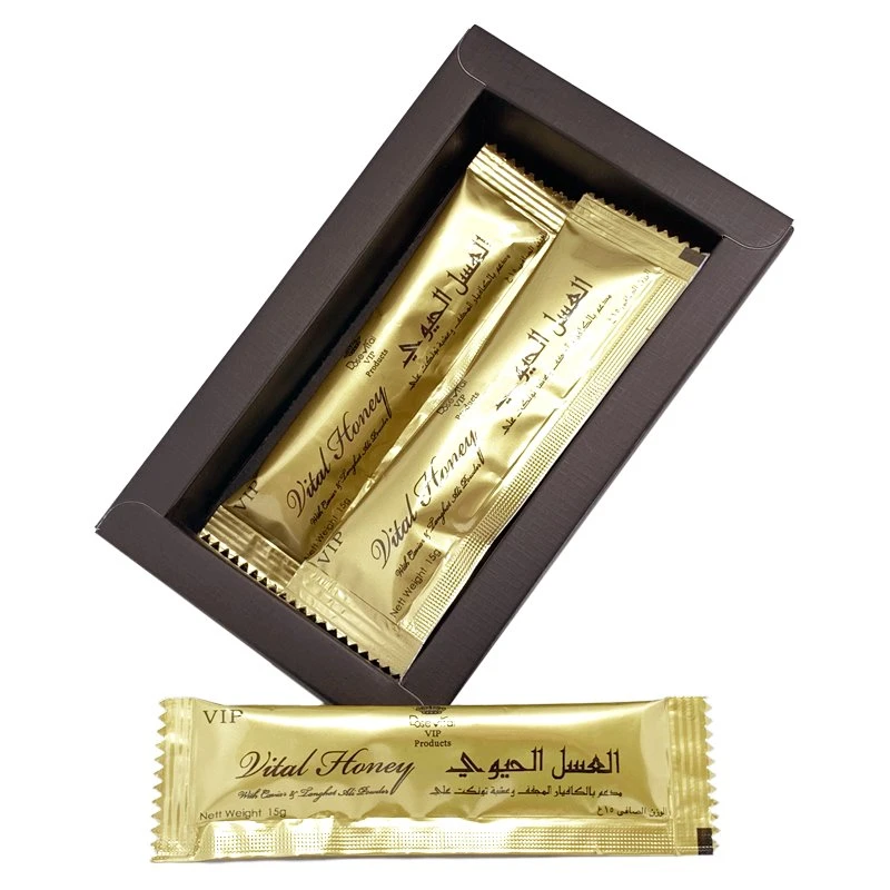 VIP personnalisé Eumax Royal pour hommes sexe brut miel en bois/12 Sachets