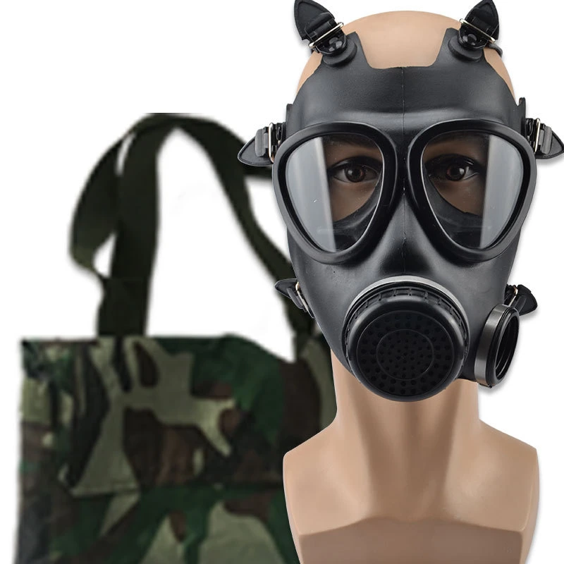 Produtos químicos de alta qualidade da máscara de gás militar facial completo com um único filtro de carbono activado
