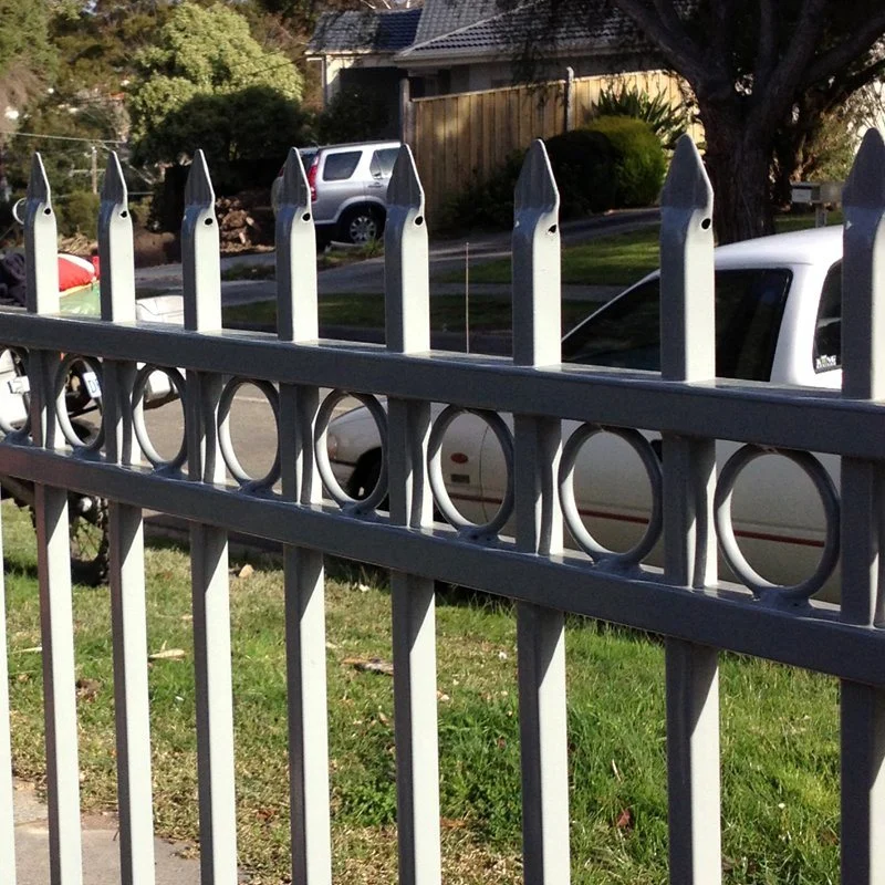 Fancy Aluminum Fence Easily Assembled Custom 6 FT 3 Rail Flat Top Aluminum Fence Panels Good Sell