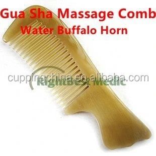 Corne de Buffle d'eau de haute qualité Gua Sha Peigne de massage