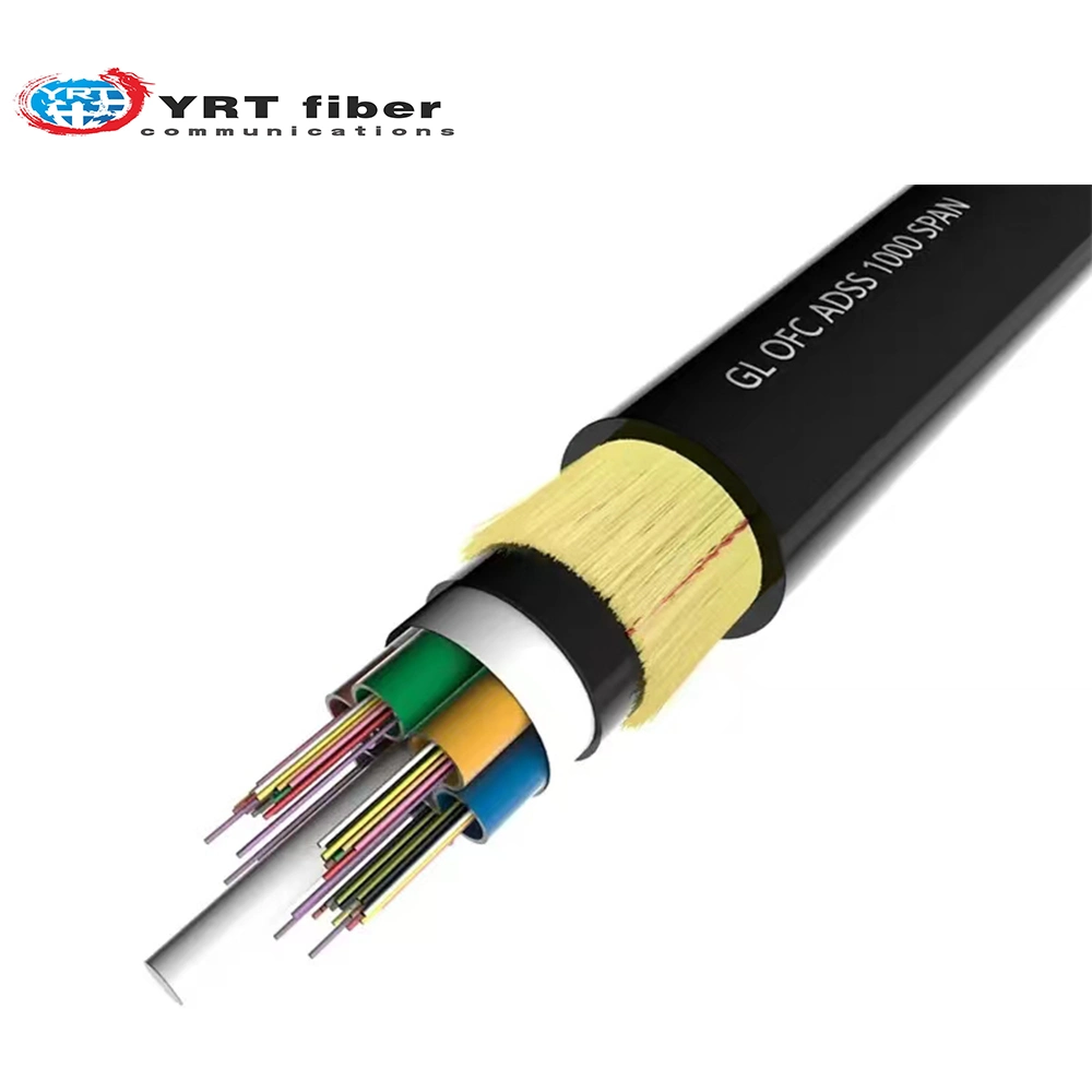 ADSS Single-Mode 24-Core PE Outer Sheath Non-Metallic Self-Supporting Rubber Optical Cable