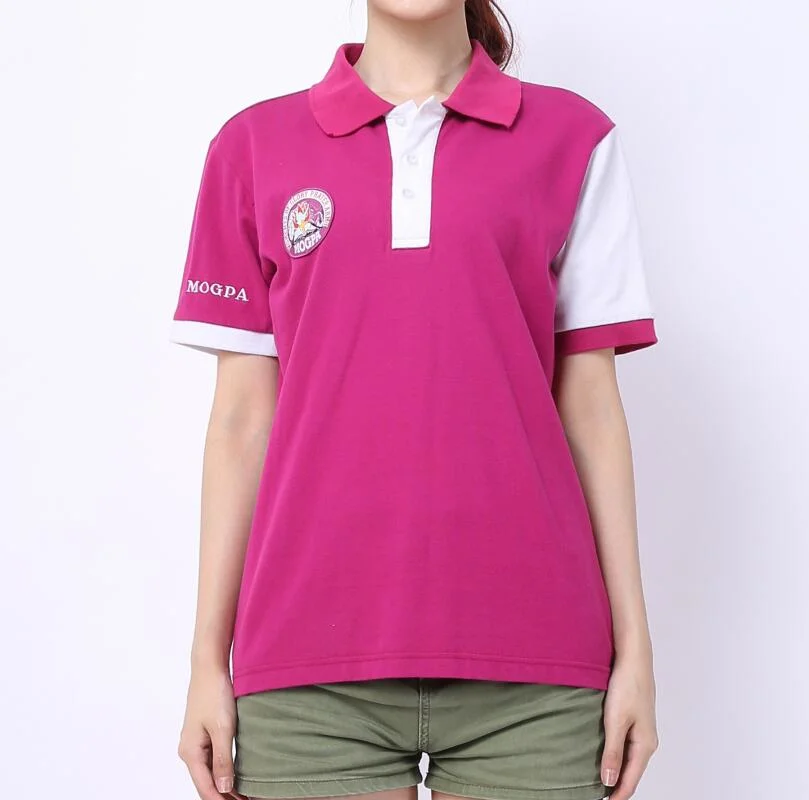 High Quality Women's Cotton Polo Shirts with Your Own Logo Embroidery