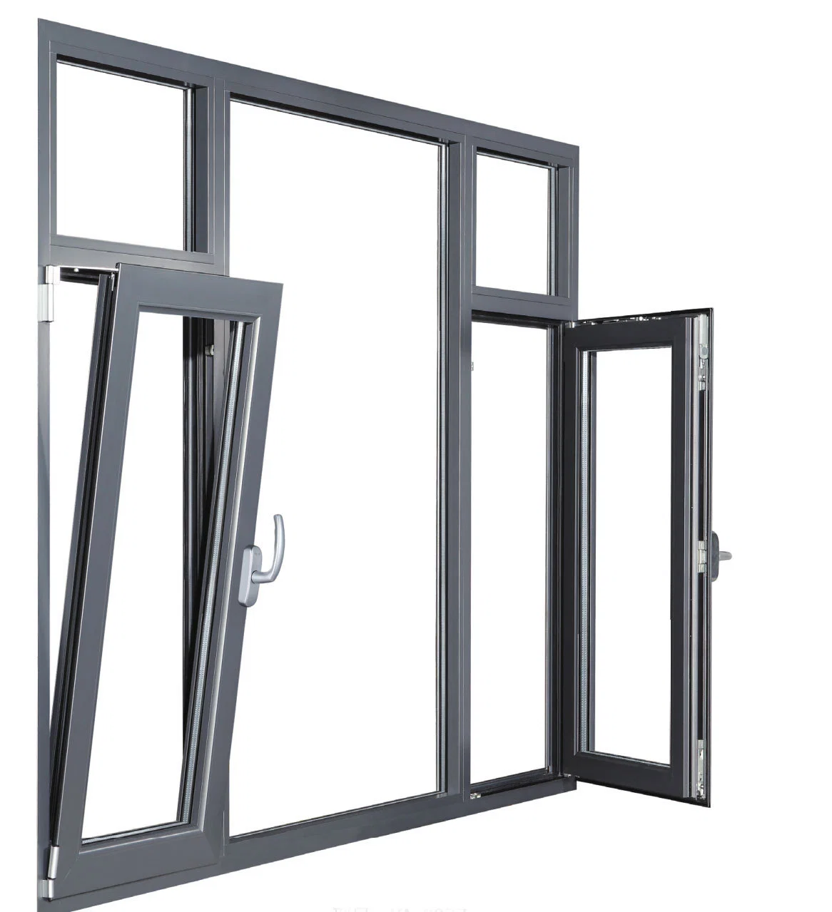 American Metal French Design Double Glazing Aluminum Glass Sliding Window