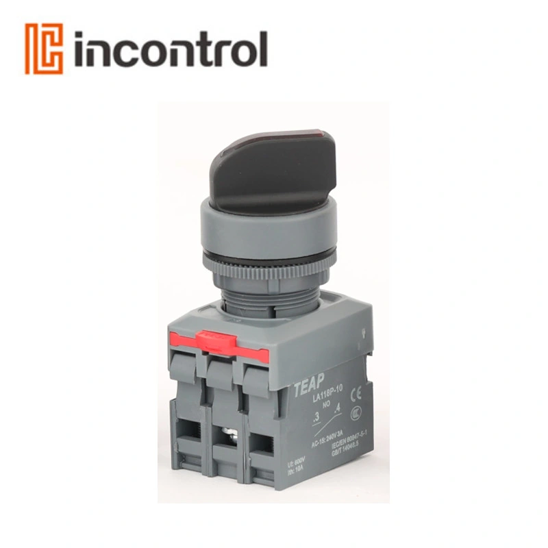 Nuevo interruptor de botón de control montado en panel IP65 La118p con cuerpo gris