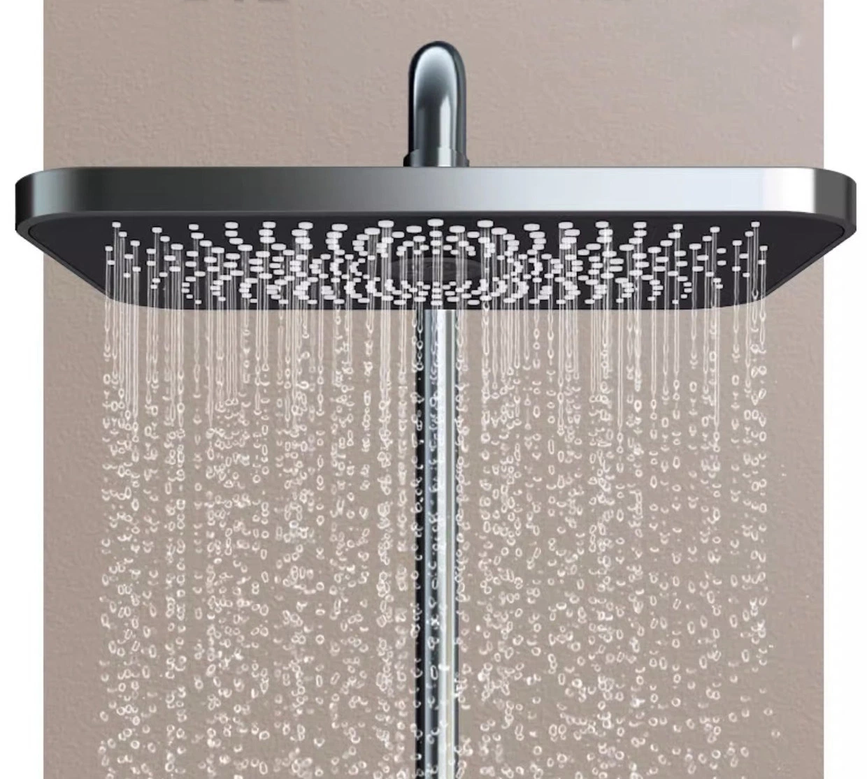 China Manufacturer Matte Black Piano Keys Rain Wall Mount 3 Functions Shower Set with 12" Shower Head