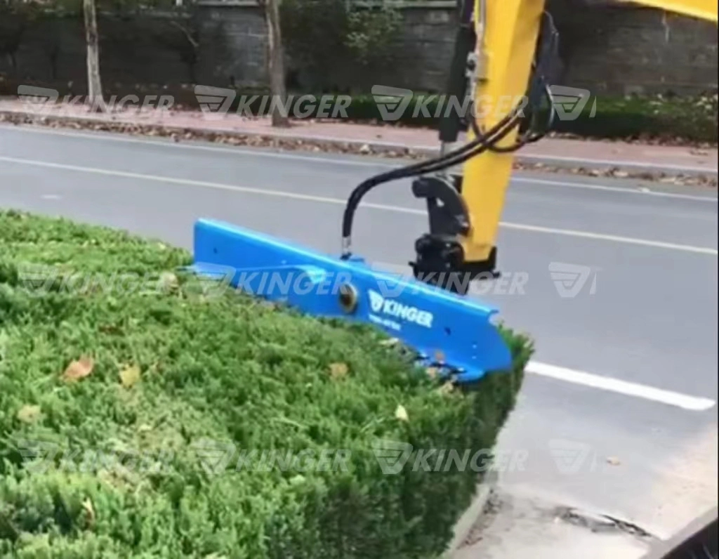 Aparador de sebes com máquina de corte de folhas hidráulica por grosso da Kinger China montado No Mini-carregador para escavadora para venda