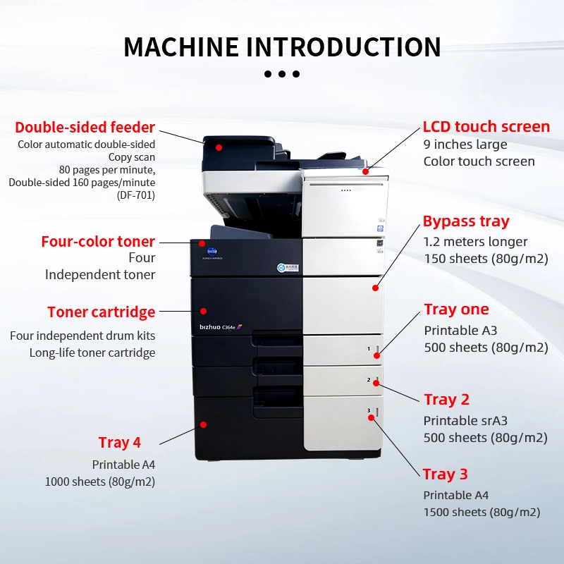 Refurbished Used Office Multifunctional Printer Machine for Xerox Machine Colour Laser Printer C70 C60 C570 Copiers Printing