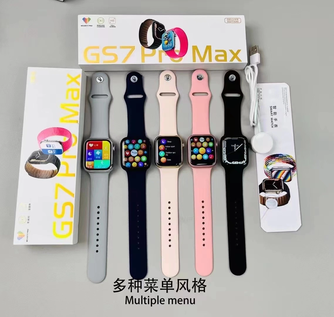 Hot Selling GS7 PRO Max Smart Watch con carga inalámbrica Serie 7 Pulseras Smart Watches