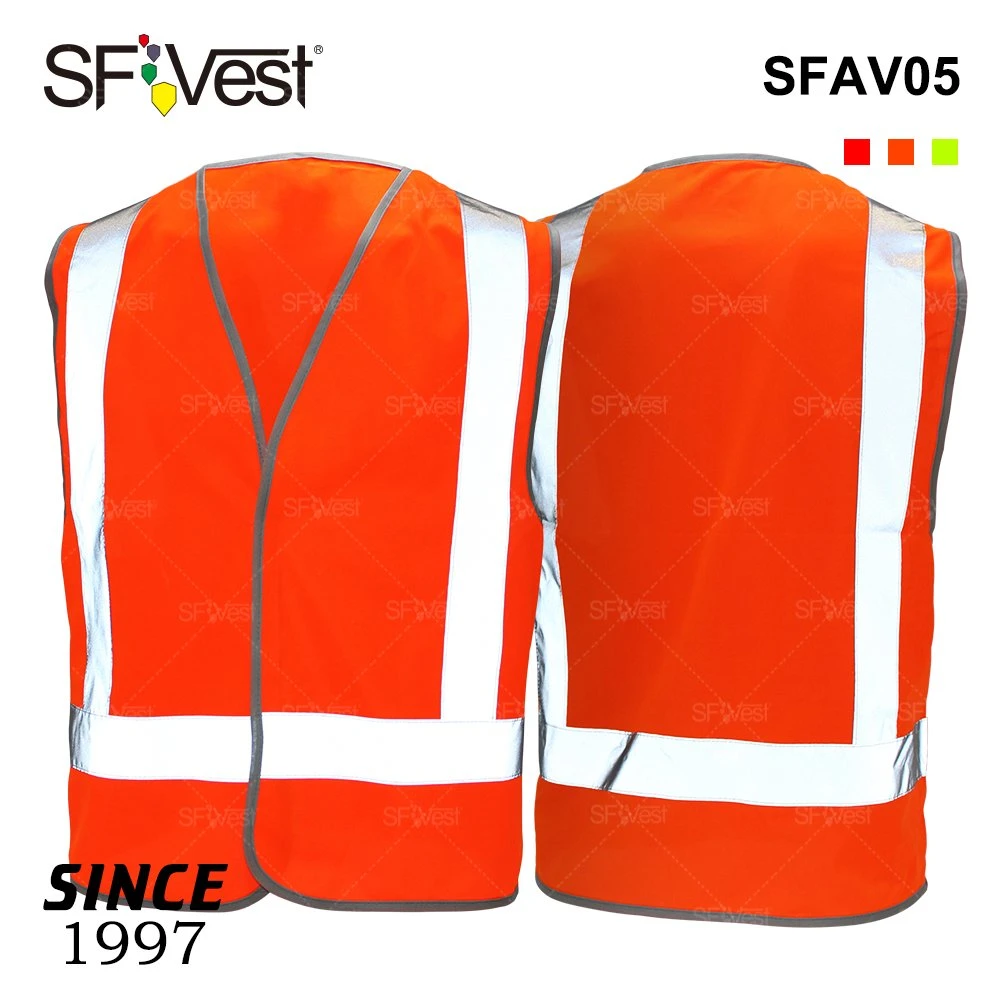 Wholesale 100% Polyester Men Safety Protection Warning Reflective Vest