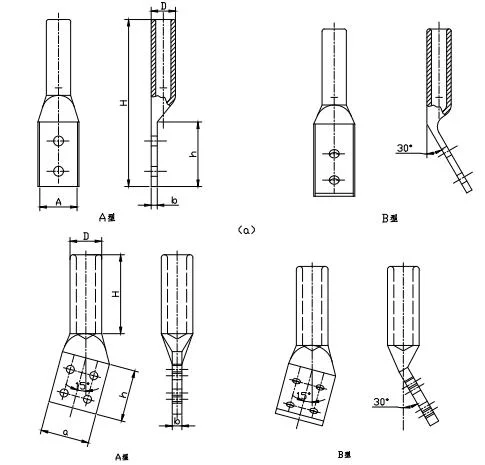 Pince de serrage de type Ny pour ligne de transmission électrique aérienne.