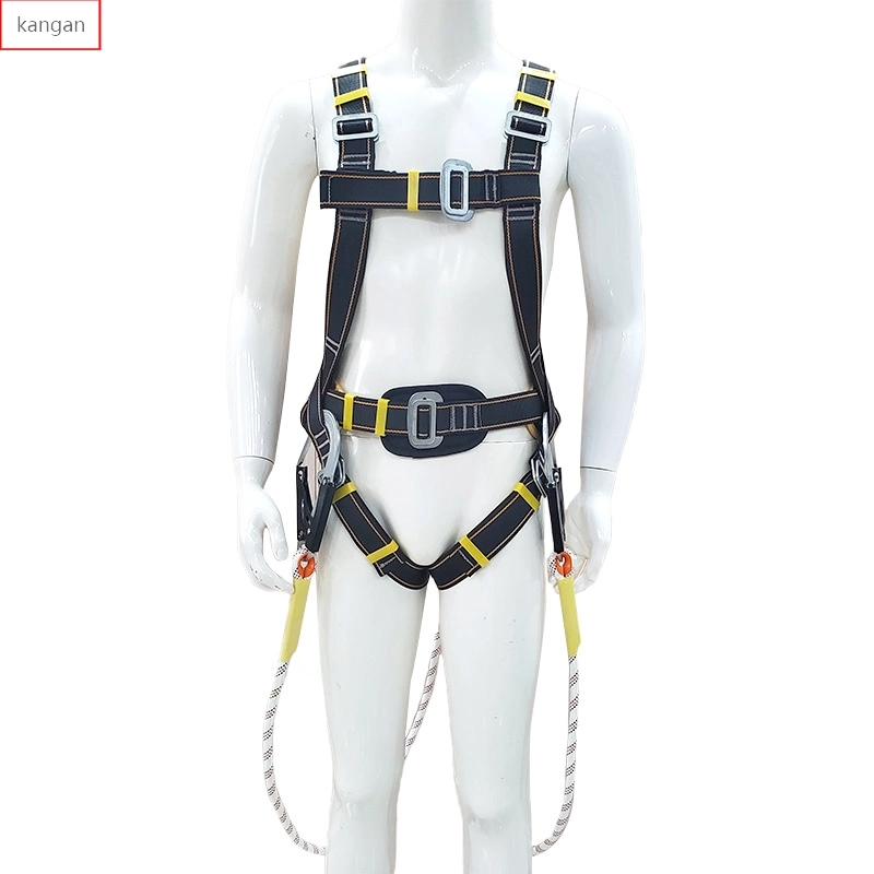 Cotton Cordage Aerial Protective Harness Rope Belt with Double Big Hook and Elastic Sling for Safety Drop