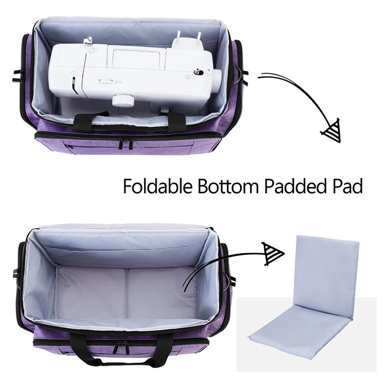 Mala de transporte para máquinas de costura compatível com a maioria das máquinas de costura padrão