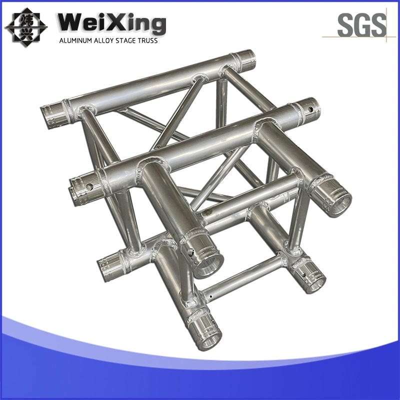 Weixing Aluminum Line Array Sound Project Audio Screw Global Speaker Truss Spigot Global Truss 90 Degree Corner T-Junction Cube Connector 2way 3way 4way