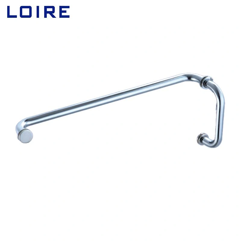 Loire Messing Edelstahl Einzelne Handtuchhalter Dusche Glas Badezimmer Armaturen Türgriffe mit Metallscheiben (L-2840)