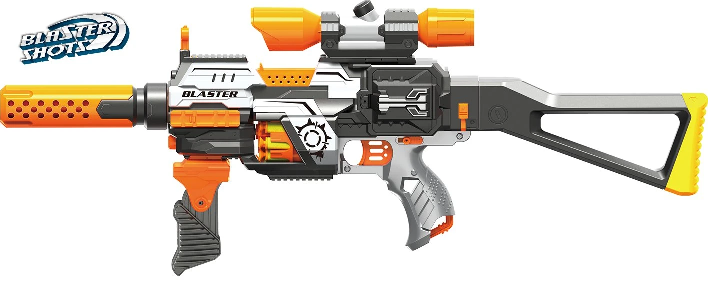 SKD Blaster 2023 New DIY Assembling Electric Rotating 10-Dart Drum Blaster EVA Soft Bullet Gun Toy Compatible with Nerf Guns Darts Boys Gift Toys