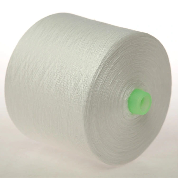 Single Polyeser Yarn 30s/1 "S" Twist Direct 100% Polyester Sewing Thread for Fabric Weaving with Raw White Made for Polyester Staple Fiber.