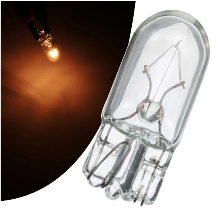 194 Car Bulb W5w 12V 5W Side Light Bulbs Number Plate All Glass Halogen Bulb Lamp