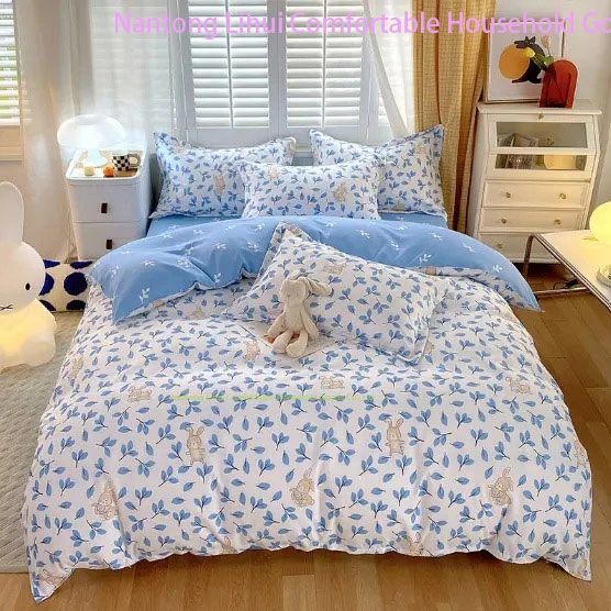 Home Bed Textile Sheets Three-Pieces Bedding Cover Flat Sheet Flower Bed Cover Soft Warm Bed Sheets Sets