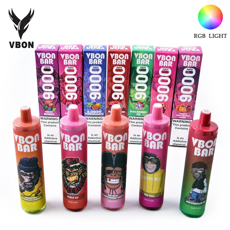 Vbon Bar 9000 Puffs 18ml Rechargeable Pod Factory Price Vape Pen Disposable/Chargeable