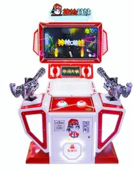 Twin disparar armas máquina lindo bebé Parent-Child Coin máquinas de juego para niños de la ciudad de Video Juegos Regalos de huevos de trenzado