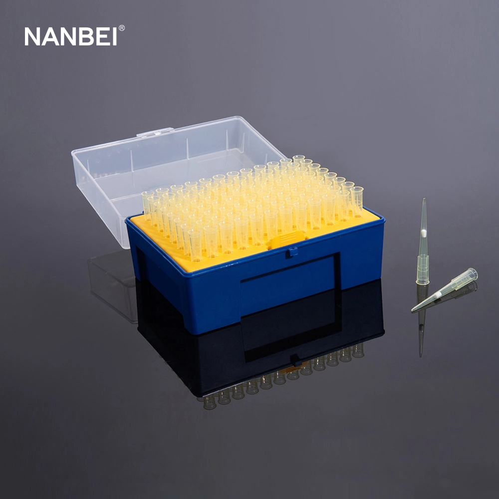 Nanbei Laboratorio desechables puntas de pipeta 1000uL puntas de filtro Embalaje de rack Puntas de filtro