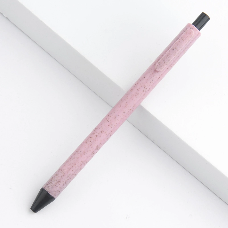 1.0mm Office Supplies Promotional Eco Friendly Recycled Wheat Straw Ball Pens